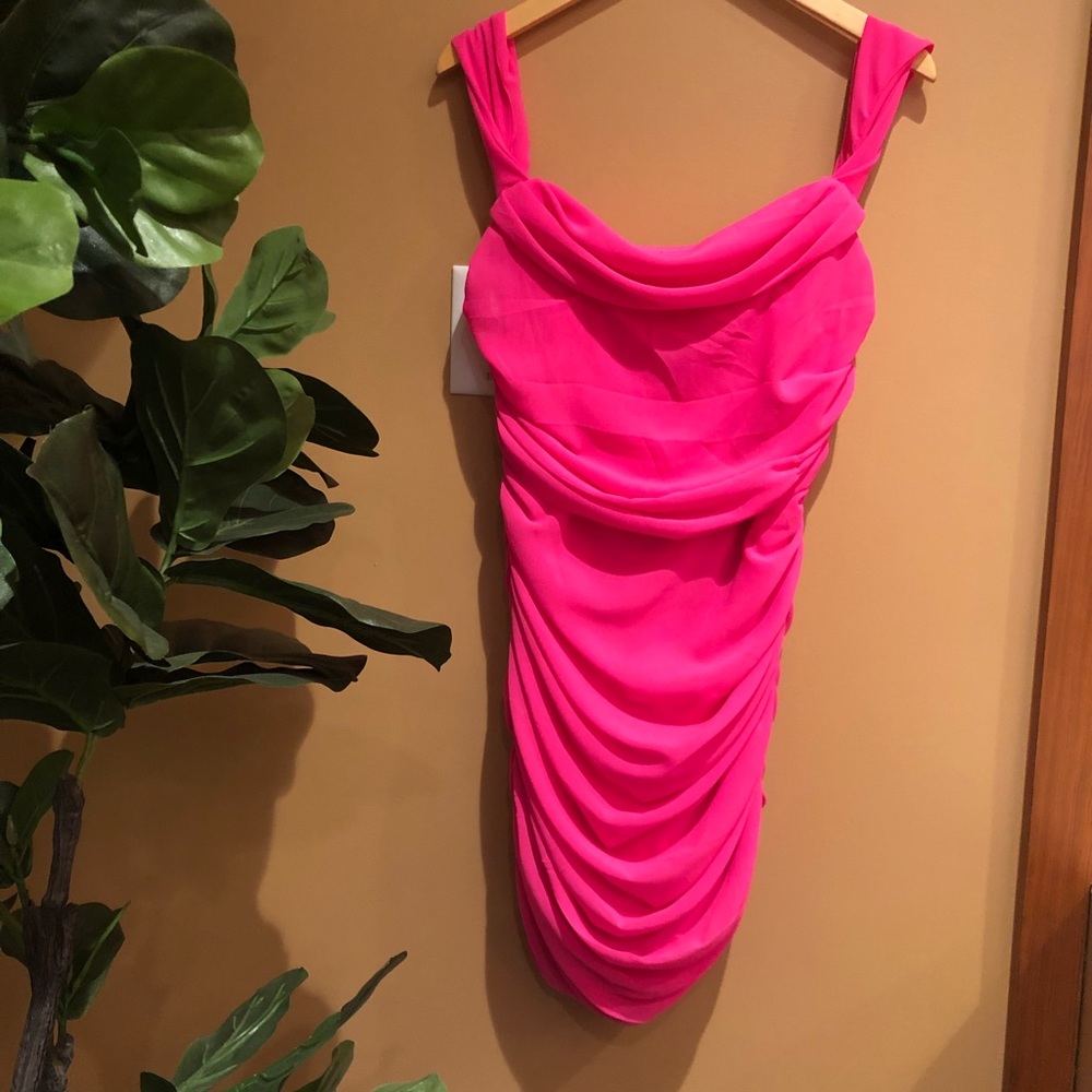 🔥🎉HP🎉Ruched Mini Dress in Hot Pink